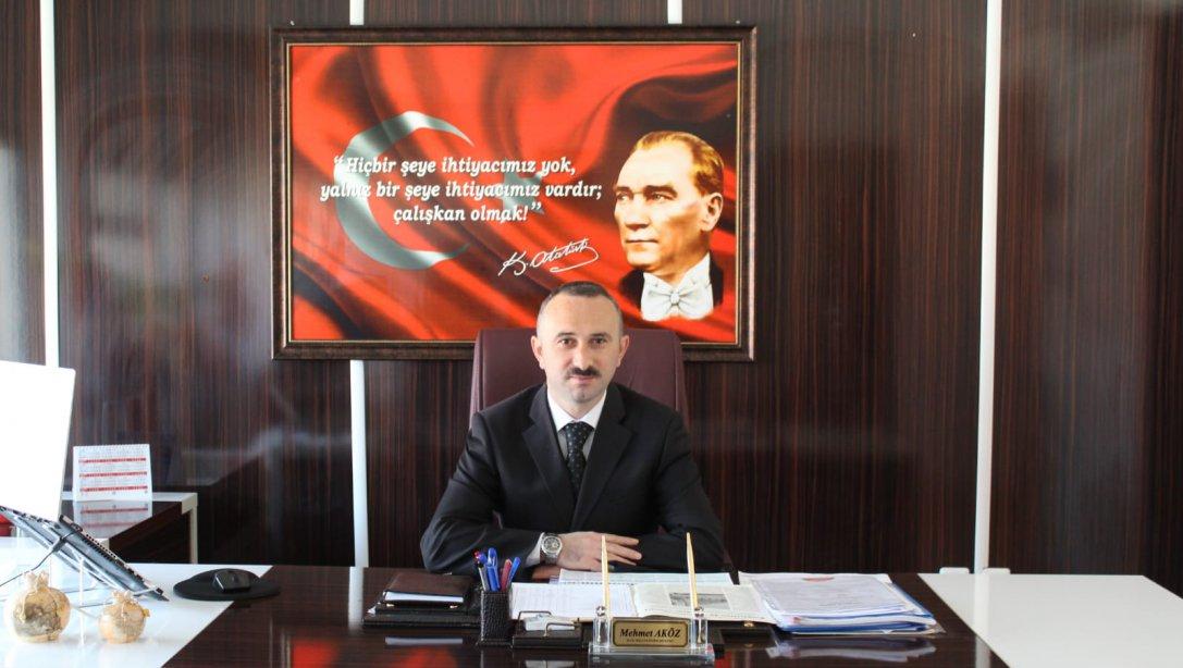 İlçe Milli Eğitim Müdürümüz Mehmet AKÖZ'ün 19 Mayıs Atatürk'ü Anma, Gençlik ve Spor Bayramı Kutlama Mesajı